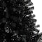 7ft. Pre-Lit Black Artificial Christmas Tree, Clear LED Lights